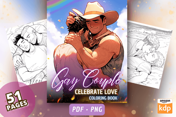 Download Gay Couple, LGBT Love - Coloring Pages - Premium Resources
