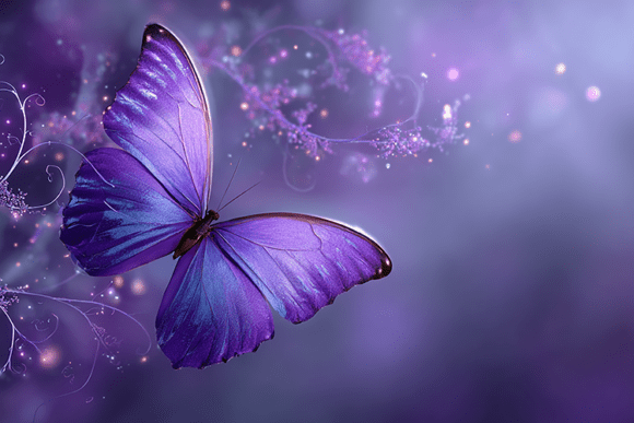 Download Purple Fantasy Butterfly Dreamy Art - Dreamy art Collection