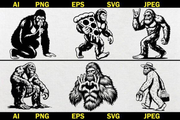Download Bigfoot Sasquatch Funny Bundle SVG - PNG - Funny bundle svg Collection