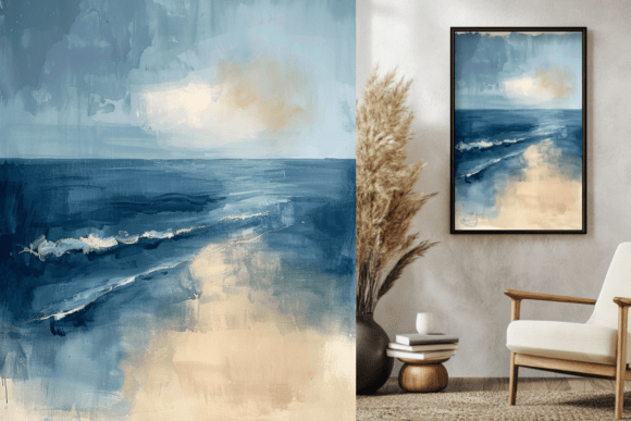 Download Blue Watercolor Sea Wall Art, Dreamy Art - Dreamy art Collection